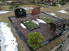 Baložu kapi, Jelgava, надгробный ансамбль из полированного гранита через 2 сезона после полной реконструкции, 2018 год