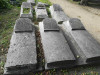 Еврейская часть кладбища «Līvas», Лиепая, сентябрь 2019 г. Бетонные надгробия.