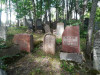 Иудейское (еврейское) кладбище Лудзы, июль 2020 г. Послевоенные памятники из красного гранита на центральной части кладбища.