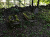 Иудейское (еврейское) кладбище, Екабпилс, июль 2020 г. Кладбищенская ограда со следами разрушения.