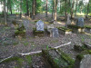 Иудейское (еврейское) кладбище, Екабпилс, июль 2020 г. Сектор кладбища со стороны разрушенной ограды.