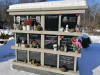 II лесное кладбище, Рига, февраль 2021 г. Первый в Латвии колумбарий. 3-этажная секция колумбария.