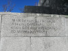 Сигулда, апрель 2023, памятник Кришьянису Баронсу. Надпись на левой части постамента.