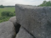 Каменная пирамида в Валпене. Июнь 2023. Самый верхний камень пирамиды с текстом дайны о жаворонке